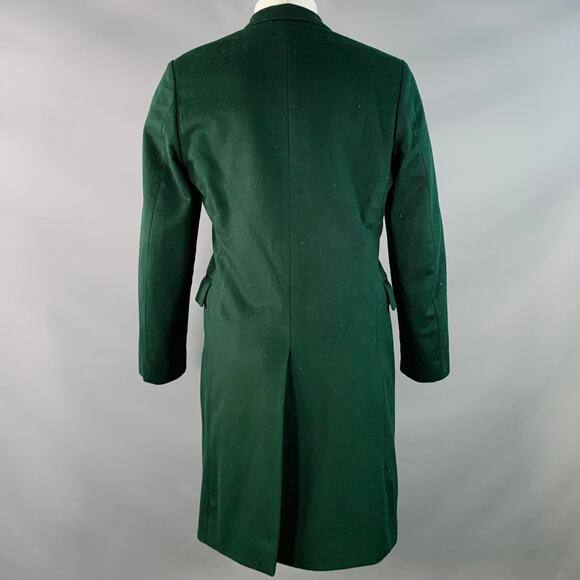 PAUL SMITH Size 38 Forest Green Wool Cashmere Peak Lapel Coat - Picture 4 of 7